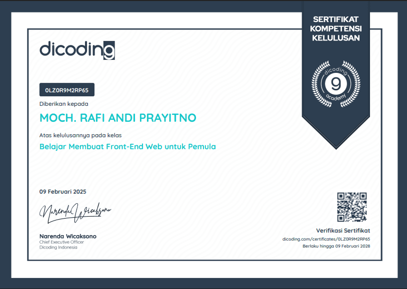 Certificate