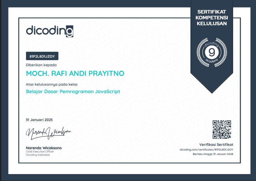 Certificate