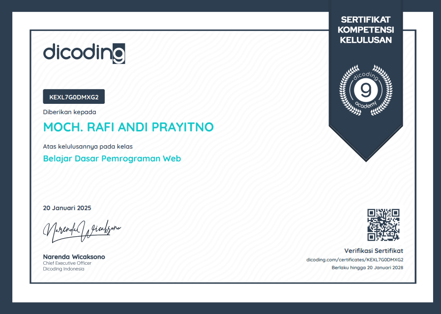 Certificate