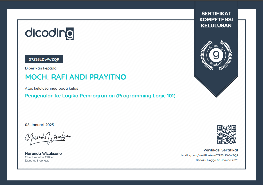 Certificate